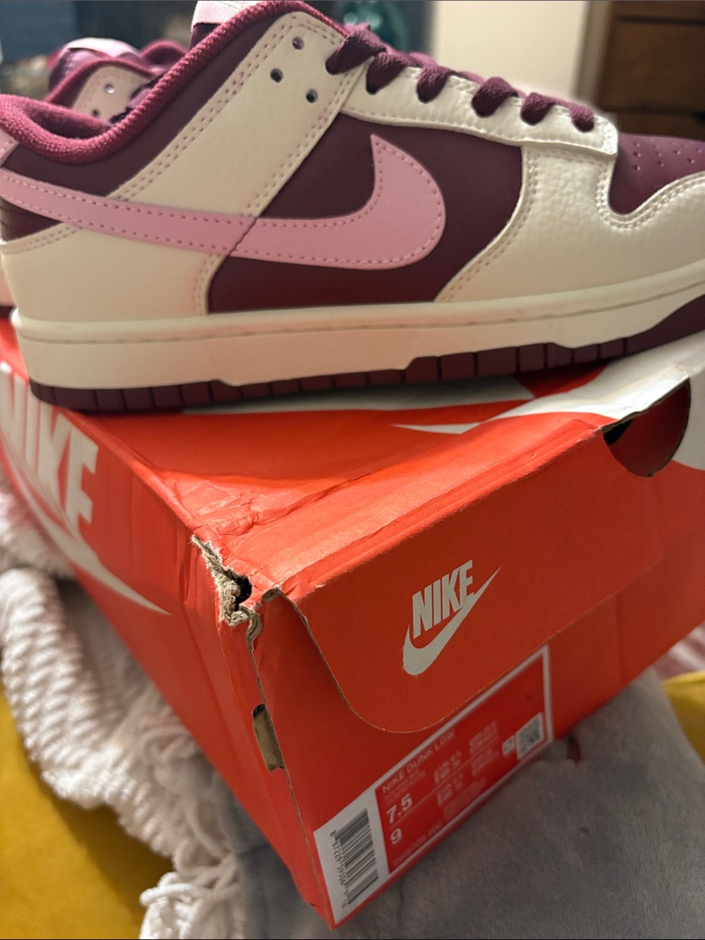 Nike Women’s Low-Top Sneakers - Pink and Burgundy